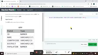 JAPAN POPULATION - HACKERRANK SOLUTION SQL IN ORACLE