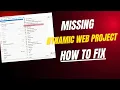 How to Add Dynamic Web Project in STS Fix Missing Dynamic Web Project in Spring Tool Suite