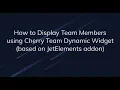 JetElements How to Display Team Members Using Cherry Team Dynamic Widget