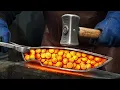 How I Forged a Beautiful Damascus Knife from Old Coins Unreal Damascus Pattern