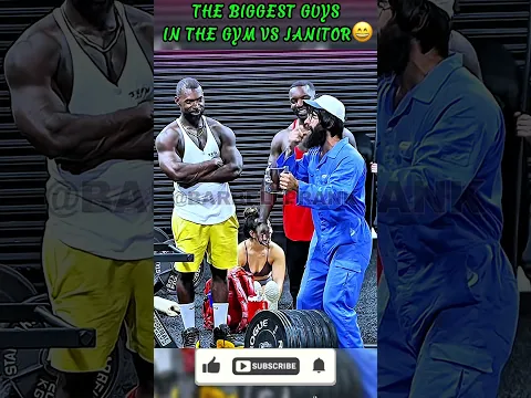 THE BIGGEST GUYS IN THE GYM vs JANITOR #gym  #prank #funny