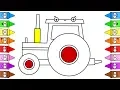 Tractor Coloring Page Drawing Truck Tractor For Boys