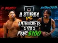 D STURDY VS ANTBUCKETS 1v1 BASKETBALL FOR 100