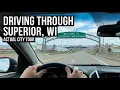 Driving through Superior Wisconsin