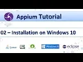 02 - Appium Tutorial Install Configure Appium on Window machine