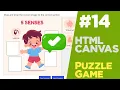 Learn Canvas by creating a puzzle game in JavaScript and PHP Quick programming tutorial
