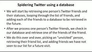 Spidering Web Crawelling Twitter Friends using Python twurl - Python Tutorial by Mahesh Huddar