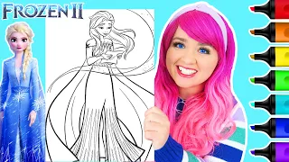 Coloring Elsa Frozen 2 Coloring Page Ohuhu Paint Markers