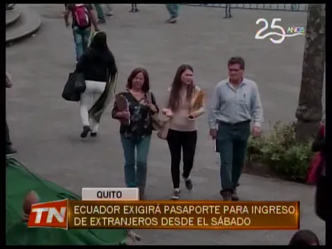 Ecuador exigirá pasaporte para ingreso de extranjeros desde el sábado