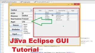 Java Eclipse GUI Tutorial 16 Get value from JTable to set into JTextField