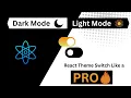 React Dark Light Mode Toggle Build Theme Switch with useDark Hook No Context API
