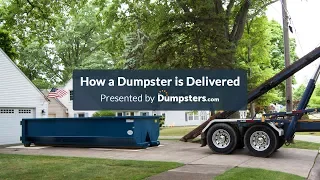 How a Roll Off Dumpster is Delivered Dumpsters com