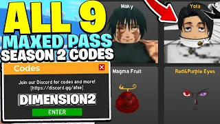 All 9 Maxed Fighting Pass Season 2 Codes In Anime Fighting Simulator Endless