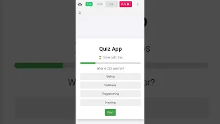 I Made a Quiz App Using HTML CSS JS