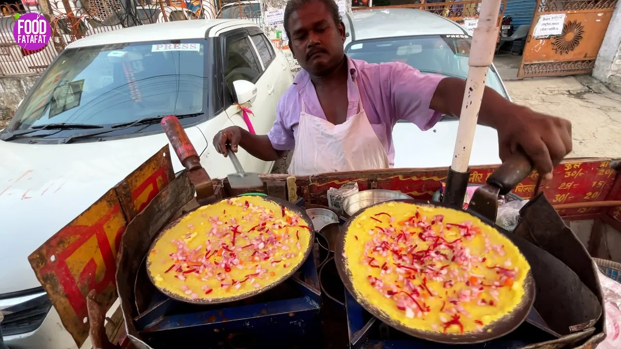 Patna Man Selling Paneer Chilla on his Cycle   Indian Street Food