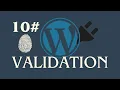 Custom WordPress Plugin - Validation