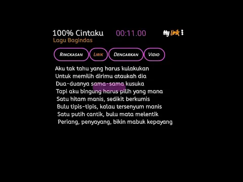 Download MP3 100% CINTAKU || LAGU BAGINDAS || STORY WA