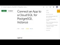 Connect an App to a Cloud SQL for PostgreSQL Instance GSP919