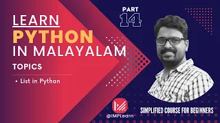 Lists in Python Operations with list Learn Python in Malayalam Lecture 14