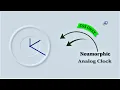 Neumorphic Working Analog Clock Using CSS Only Neumorphism HTML CSS ProgrammingTT