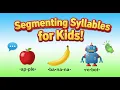Segmenting Words into Syllables Fun Phonics Lesson for Kindergarten ESL Kids