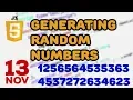 How to generate JavaScript random numbers