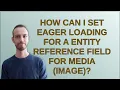 Drupal How can I set eager loading for a Entity Reference field for Media Image