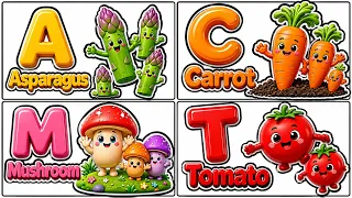 Vegetables A to Z | Learn Vegetable Names in English | A-Z Vegetables for Kids | @PRINIT1419