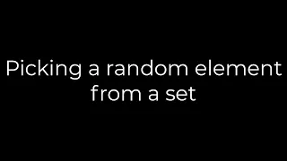 Java Picking a random element from a set 5solution
