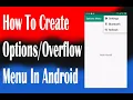 How to create Menu in Android Studio Android App Development