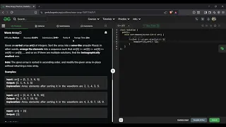Wave Array GeeksforGeeks GFG Solution in C In-Place Array DSA