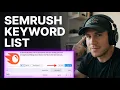 Semrush Keyword Manager Creating a Keyword List 2026 Step-by-Step