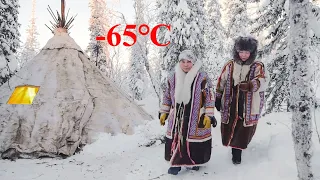 The Khanty people survive the Arctic tundra's harsh cold in a unique home in Russia's far north.