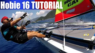 Hobie 16 moderate wind tutorial, multi cam with commentary