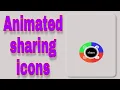 How to customize animated social media sharing icons using HTML and CSS