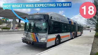 Riding Broward County Transit Bus 18 Lauderhill Transit Center to Golden Glades Park and Ride