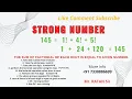 Java Number Programs Strong Number STRONG NUMBER Ratan Sir Like Comment Subscribe