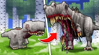 VIDA do DINOSSAURO PARASITA no Minecraft