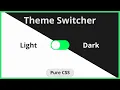 How to Create Dark Light Theme Switcher Using Only HTML CSS Without JavaScript or jQuery