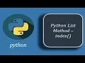 Python List Method - index