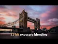 Exposure blend 32-bit photos with luminosity masks