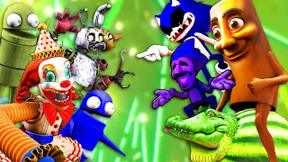 FNAF Secret Of the Mimic vs Sonic.EXE vs Italian Brainrot Animals vs REPO