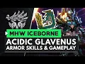 Monster Hunter World Iceborne Acidic Glavenus Armor Weapons Gameplay