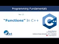 Functions in C Basics of Programming Fundamentals - online Functions