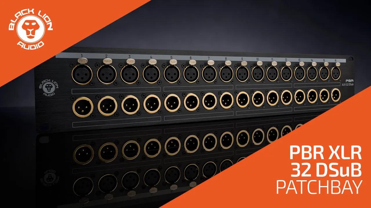 Black Lion Audio PBR XLR 32 DSub 32-Point Gold-Plated XLR/DB25