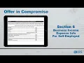 How to Complete Form 433-A OIC - Section 6 Business Income Expense Info for Self-Employed