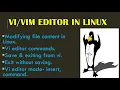 Vi editor in Linux modify existing file in linux vim vi commands modifying script or text