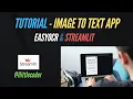 Python Tutorial to build Image to Text App using EasyOCR Streamlit