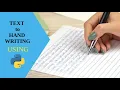 Convert Text to Handwriting Make Handwriting Assignment Python Marvelous Programmer