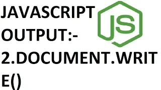 javascript output - Using document write